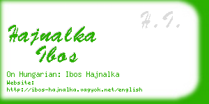 hajnalka ibos business card